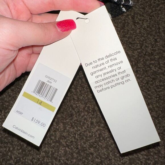 NWT- Calvin Klein- Black & White Tweed Open Front Blazer Jacket, Plus Size 14 - Picture 7 of 13